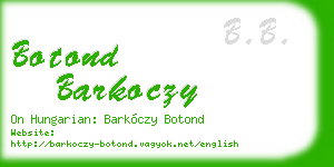 botond barkoczy business card