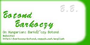 botond barkoczy business card